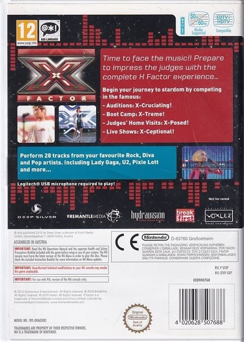 X Factor - Wii (B Grade) (Genbrug)